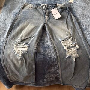 Distressed Light Blue Jeans